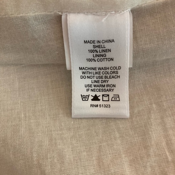 1.STATE Women's One Button 100% Linen Blazer Beige Size 6 Lined Long Sleeve - Picture 8 of 8